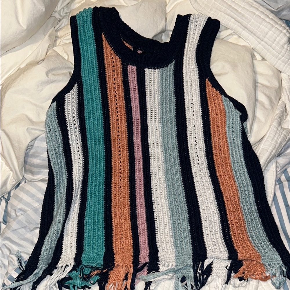 Almost Famous Multicolor Striped Tank Top